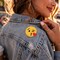 2 inch Smiling Face - Blowing Kiss on Cheek Embroidered, Iron on Patch